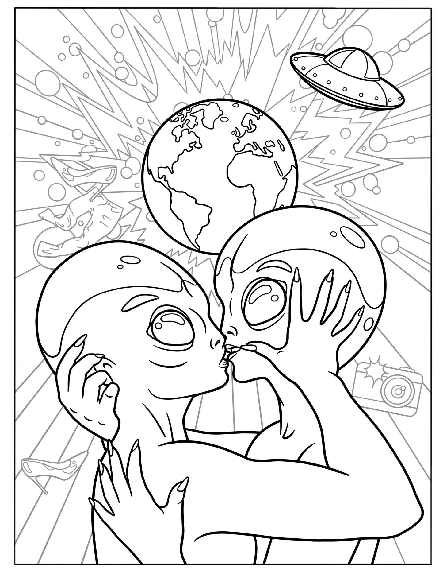 Color Me Hot Not Pretty: A Supergraphic Ultramodern Coloring Book