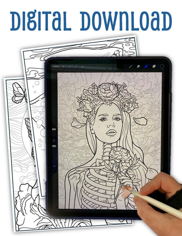 Colortime Sadness: A Lana-Inspired Coloring Book DIGITAL DOWNLOAD